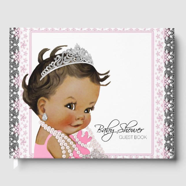 Libro de invitados de Ethnic Princess Baby Shower (Anverso)