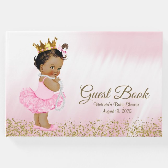 Libro de invitados de Ethnic Princess Baby Shower (Anverso)