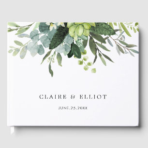 Libro de invitados de Eucalyptus Green Foliage Bod