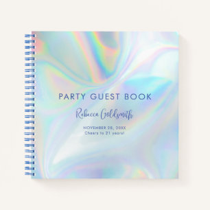 Libro de invitados de fiesta de cumpleaños con gui