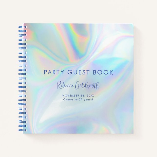 Libro de invitados de fiesta de cumpleaños con gui (Anverso)