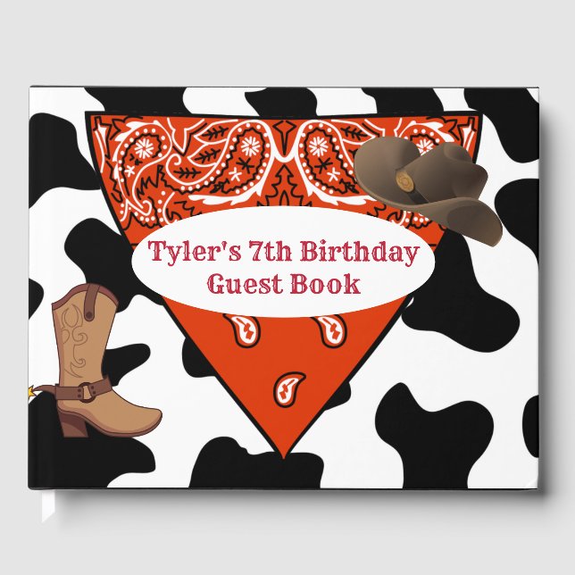 Libro de invitados de Fiesta de Vaquero (Anverso)