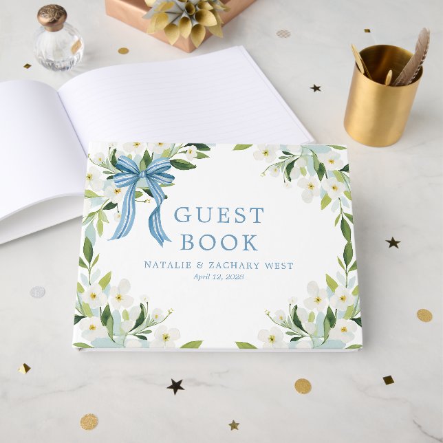 Libro de Invitados de Florales Costeros y Lazo (Anverso Abierto)