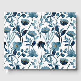 Libro de Invitados de Flores Acuarela