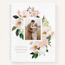 Libro de invitados de Flores acuáticas fotográfica