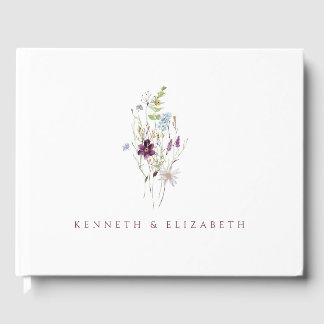 Libro de invitados de flores silvestres