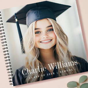 Libro de invitados de foto de graduación nombre añ