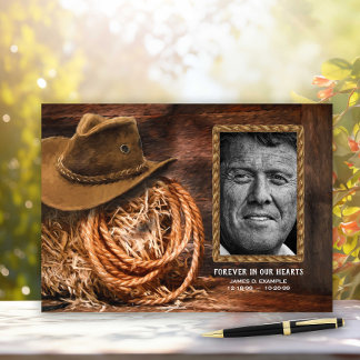 Libro de Invitados de Funeral y Memorial con Sombr