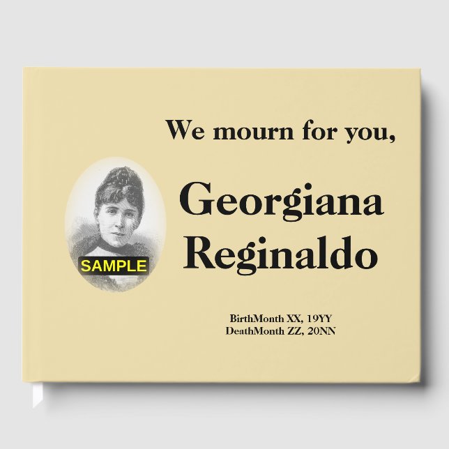 Libro de invitados de funerales conservador y eleg (Anverso)