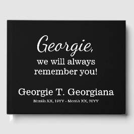 Libro de invitados de funerales/monumentos limpios