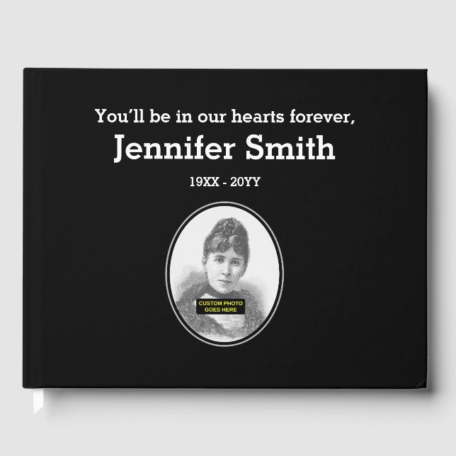 Libro de invitados de funerales respetable y senci (Anverso)