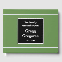 Libro de invitados de funerales simple y conservad