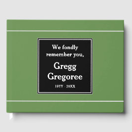 Libro de invitados de funerales simple y conservad