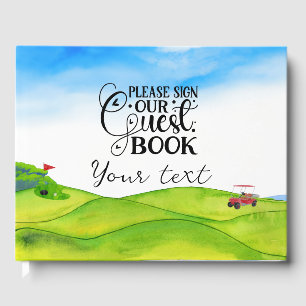 Libro de invitados de golf para que el golfista fi