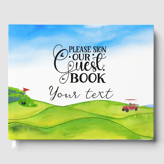 Libro de invitados de golf para que el golfista fi (Anverso)