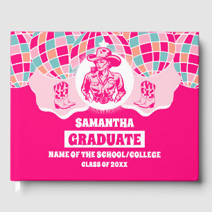 Libro de invitados de graduación de Cowgirl Space