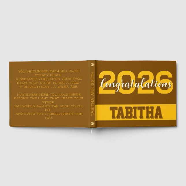 Libro de Invitados de Graduación Elegante (Lleno)