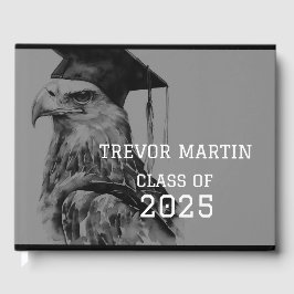 Libro de invitados de graduación único | Águila