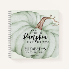 Libro de invitados de Green Pumpkin Baby Shower