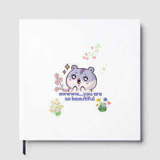 Libro de invitados de hámster estético lindo