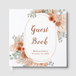 Libro de invitados de hierba de Pampas terracota b