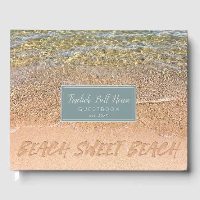 Libro de invitados de hospitalidad Beach Sweet Bea (Anverso)