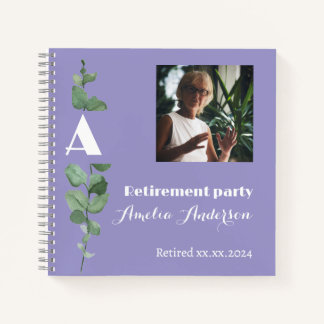 Libro de invitados de jubilación con foto de eucal