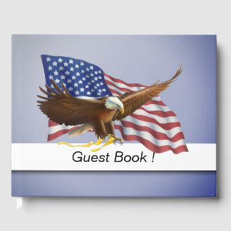 Libro de invitados de la bandera estadounidense