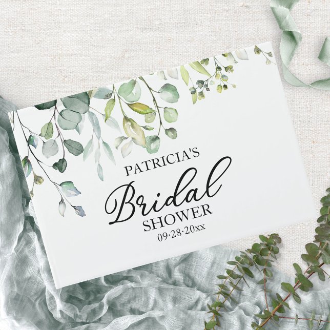Libro de invitados de la ducha de novia de eucalip (Subido por el creador)