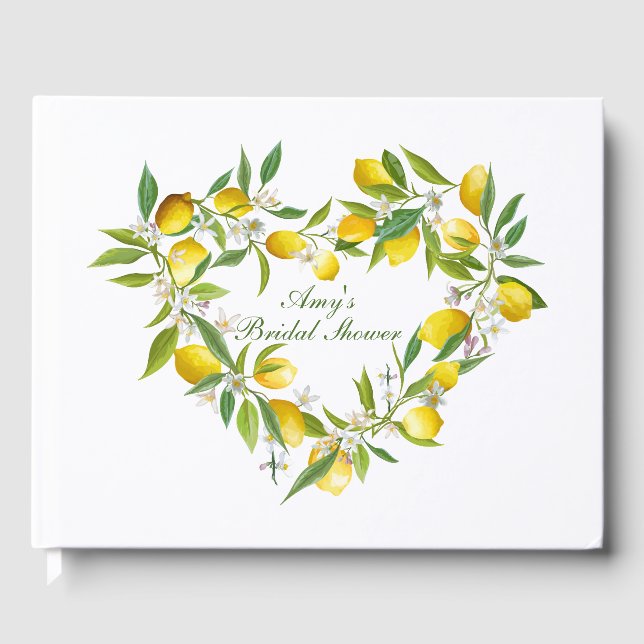 Libro de invitados de la ducha de novia Lemon Main (Anverso)