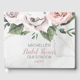 Libro de invitados de la ducha de novia Vintage Bo