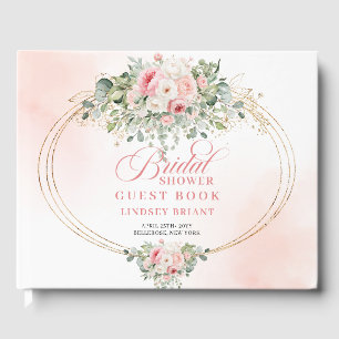Libro de invitados de la ducha nupcial floral Chic