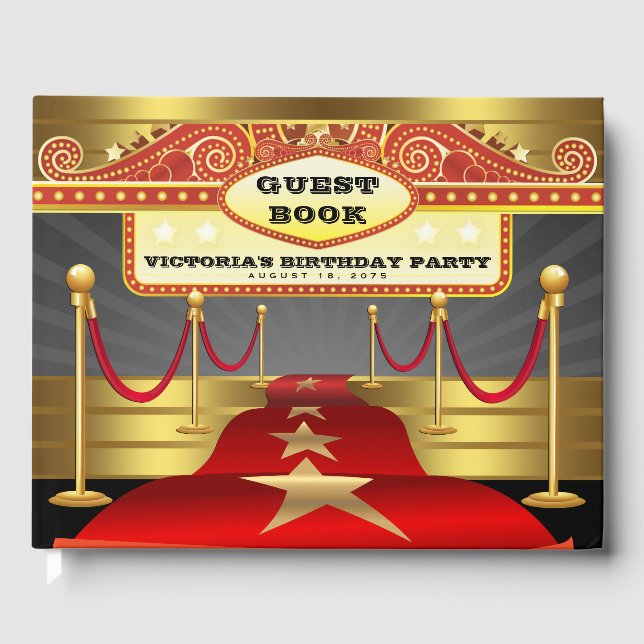 Libro de invitados de la fiesta de cumpleaños con  (Anverso)