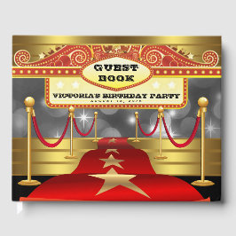 Libro de invitados de la fiesta de cumpleaños con 