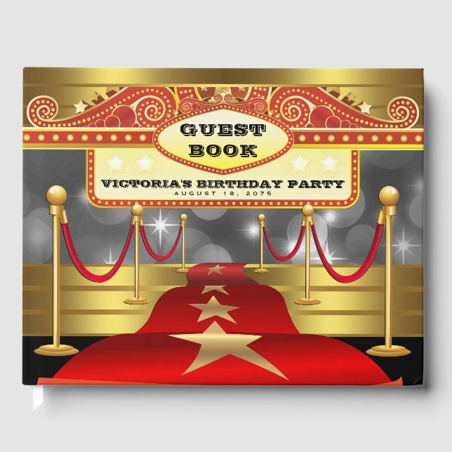 Libro de invitados de la fiesta de cumpleaños con  (Anverso)