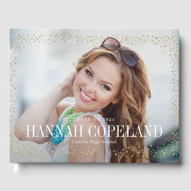 Libro de invitados de la fiesta de graduación con  (Anverso)