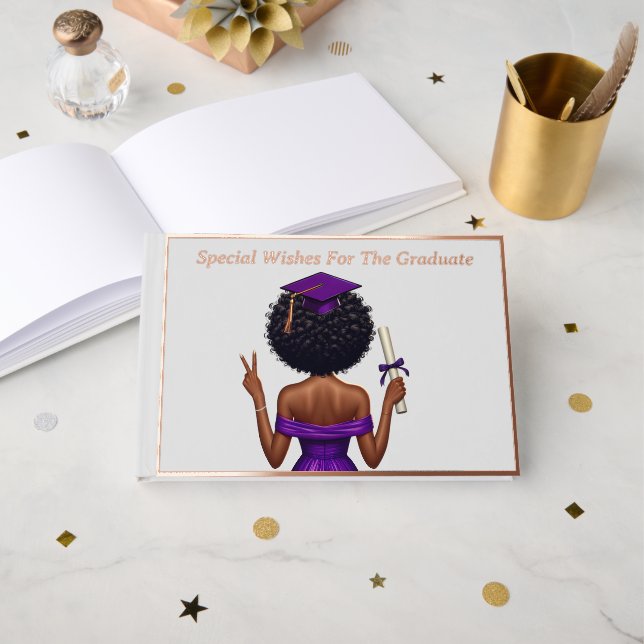 Libro De Invitados De La Fiesta De Graduación - Lo (Anverso Abierto)