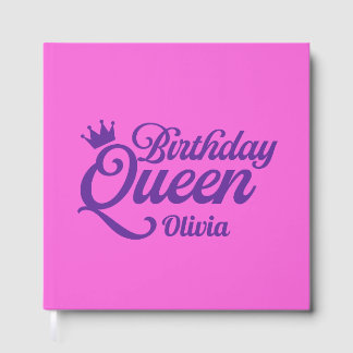 Libro de invitados de la reina del cumpleaños