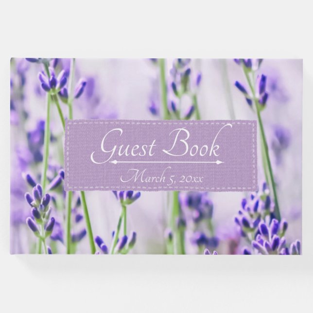 Libro de invitados de Lavender Fields Boda (Anverso)