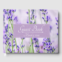 Libro de invitados de Lavender Fields Boda