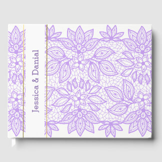 Libro de invitados de Lavender Lacy Boda