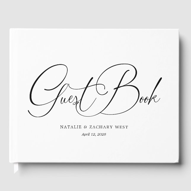 Libro de Invitados de Letra Tradicional (Anverso)