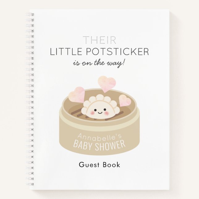 Libro de invitados de Little Potsticker Baby Showe (Anverso)