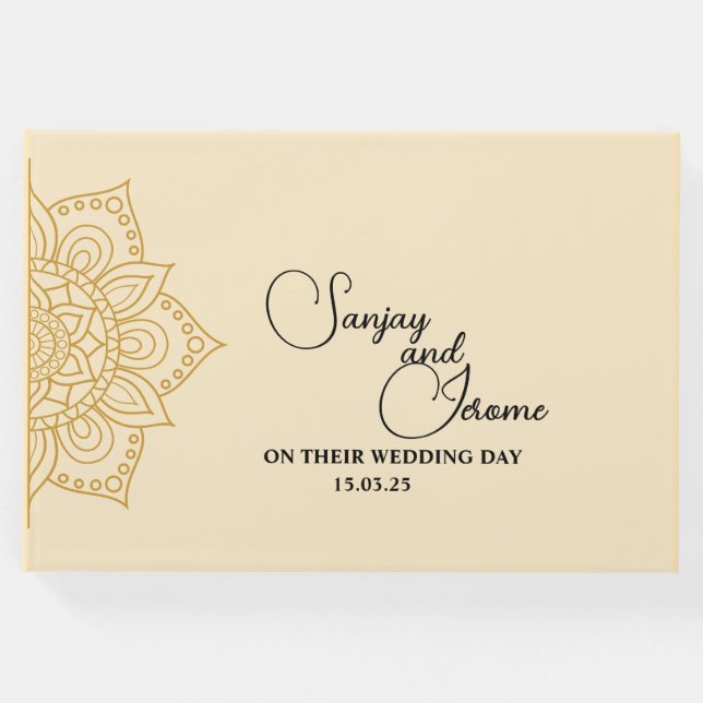 Libro de invitados de Mandala | Bodas de lujo (Anverso)