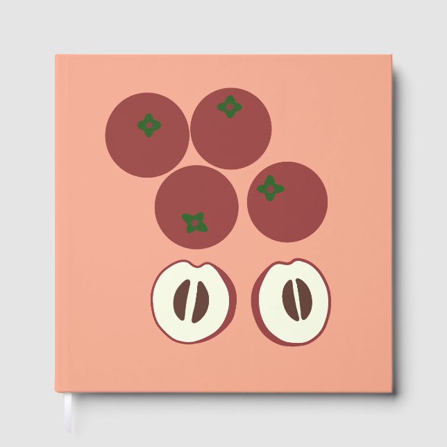 Libro de invitados de manzana de terciopelo (Anverso)
