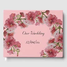 Libro de invitados de marco de malva