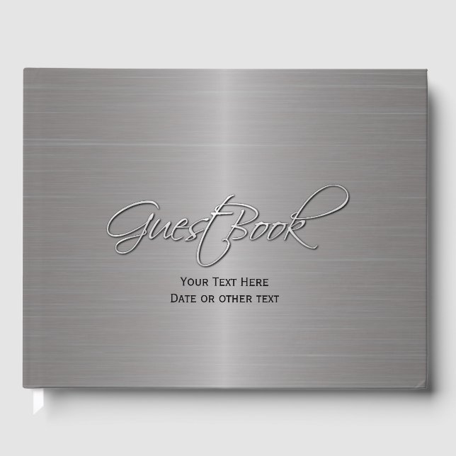 Libro de invitados de Metallic Look All Purpose Pe (Anverso)
