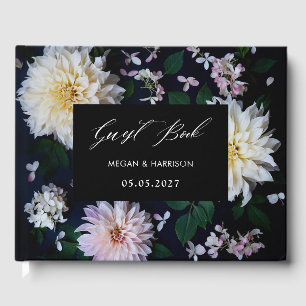 Libro de invitados de Moody Dahlia Floral