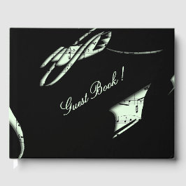 Libro de invitados de música abstracta menta