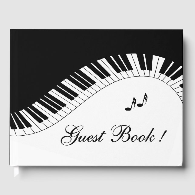 Libro de invitados de música de teclado de piano (Anverso)